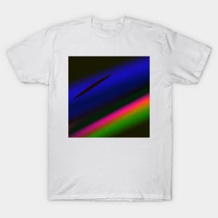 red blue black green abstract texture T-Shirt